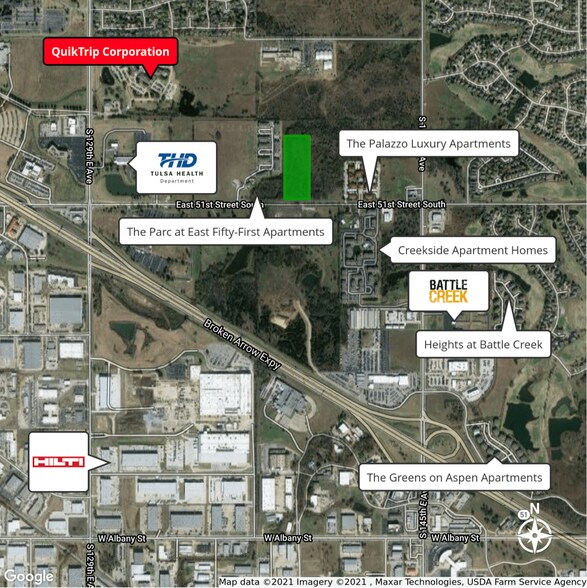 E 51st St, Tulsa, OK à vendre - Aérien – Image 2 sur 2
