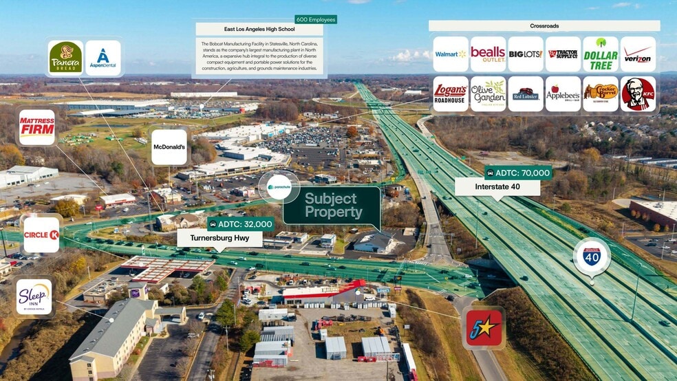 114 Turnersburg Hwy, Statesville, NC à vendre - Aérien – Image 2 sur 3