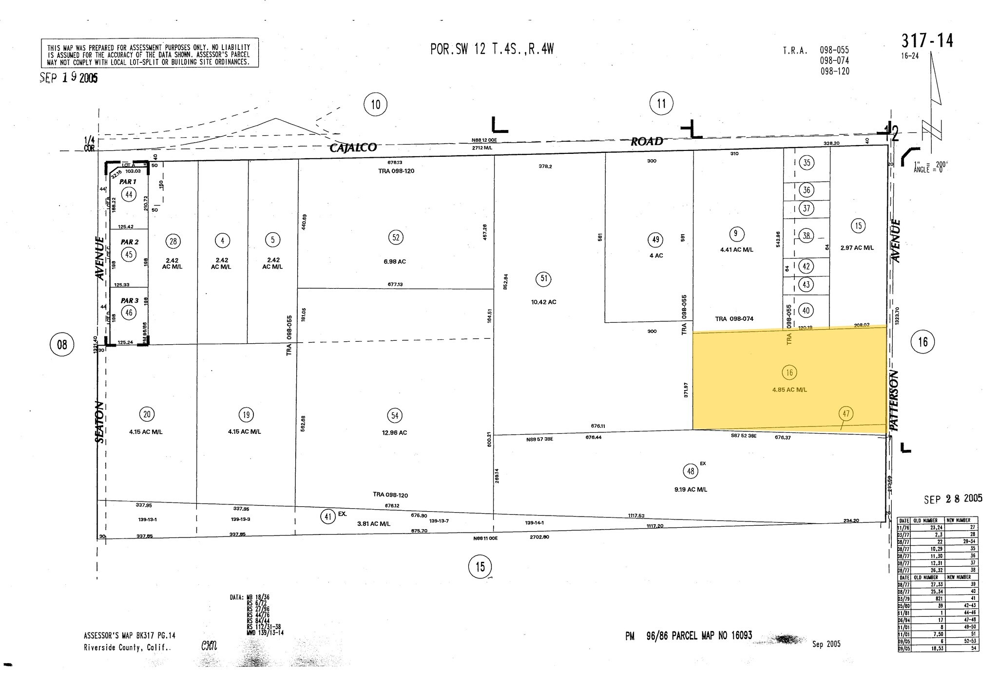 SWC Harvill Ave & Cajalco Rd, Perris, CA à vendre Plan cadastral– Image 1 sur 2