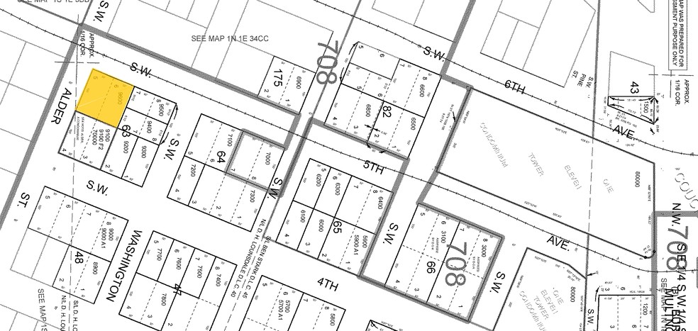 522 SW 5th Ave, Portland, OR à louer - Plan cadastral – Image 3 sur 9