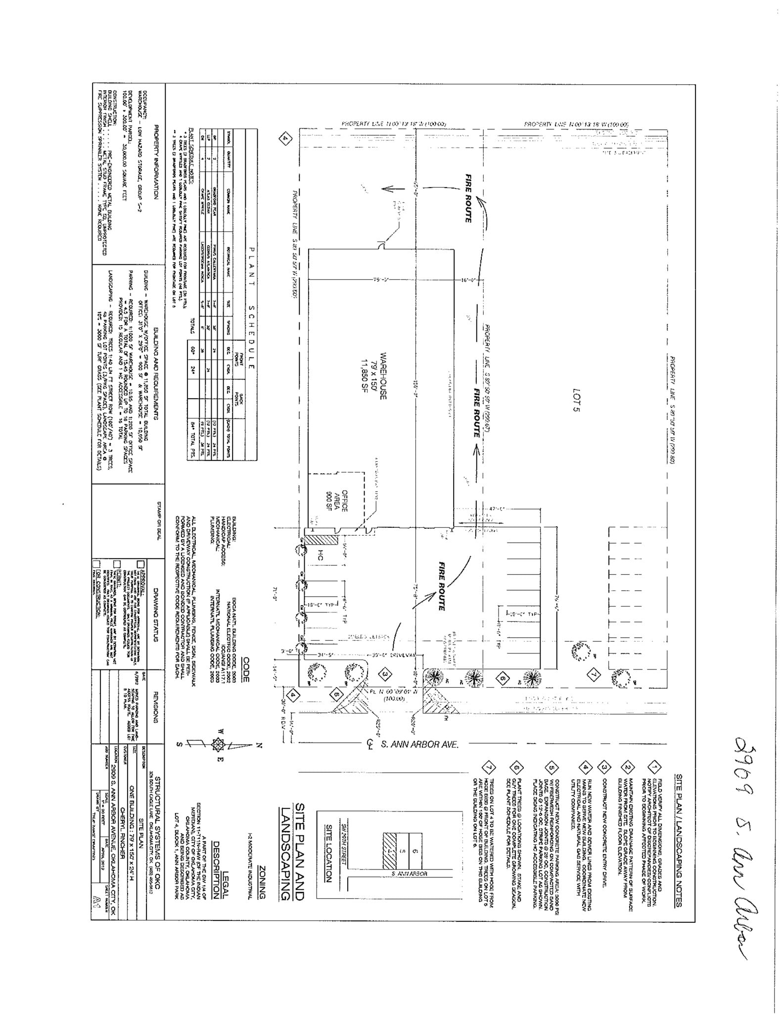 2909 S Ann Arbor, Oklahoma City, OK à louer Plan de site– Image 1 sur 1
