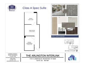 1701 E Lamar Blvd, Arlington, TX à louer Plan d’étage– Image 1 sur 1