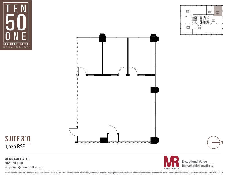 1051 Perimeter Dr, Schaumburg, IL à louer Plan d’étage– Image 1 sur 1