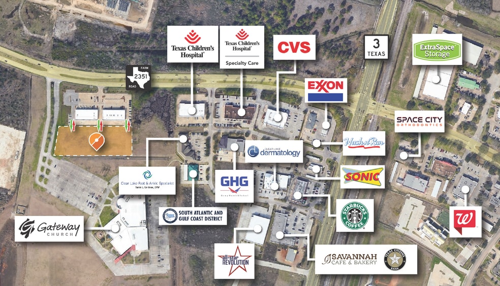 780 Clear Lake City Blvd, Webster, TX à vendre - Aérien – Image 1 sur 3