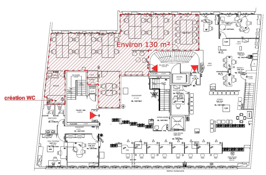 Bureau dans Paris à louer Plan d’étage– Image 1 sur 2