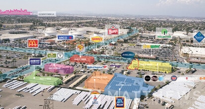 Garfield Ave, South Gate, CA - VUE AÉRIENNE vue de carte