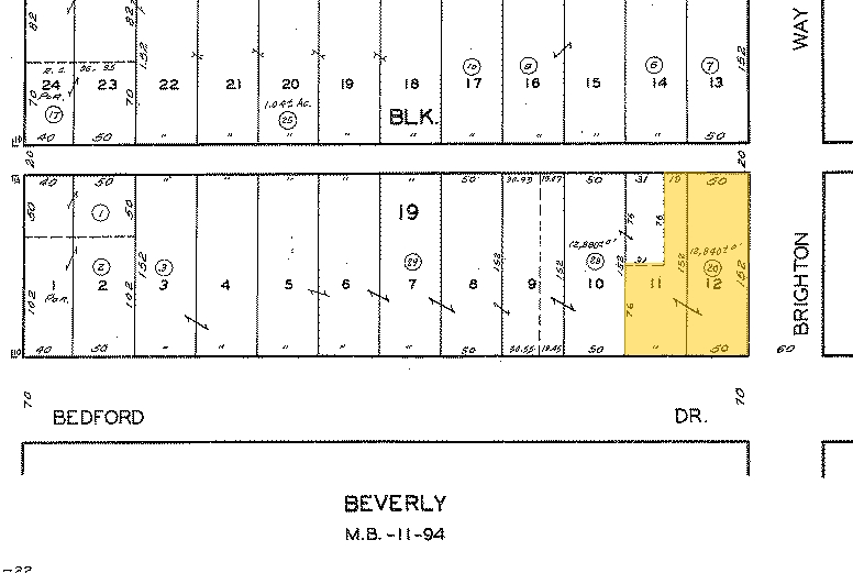 9625-9647 Brighton Way, Beverly Hills, CA à louer - Plan cadastral – Image 3 sur 11