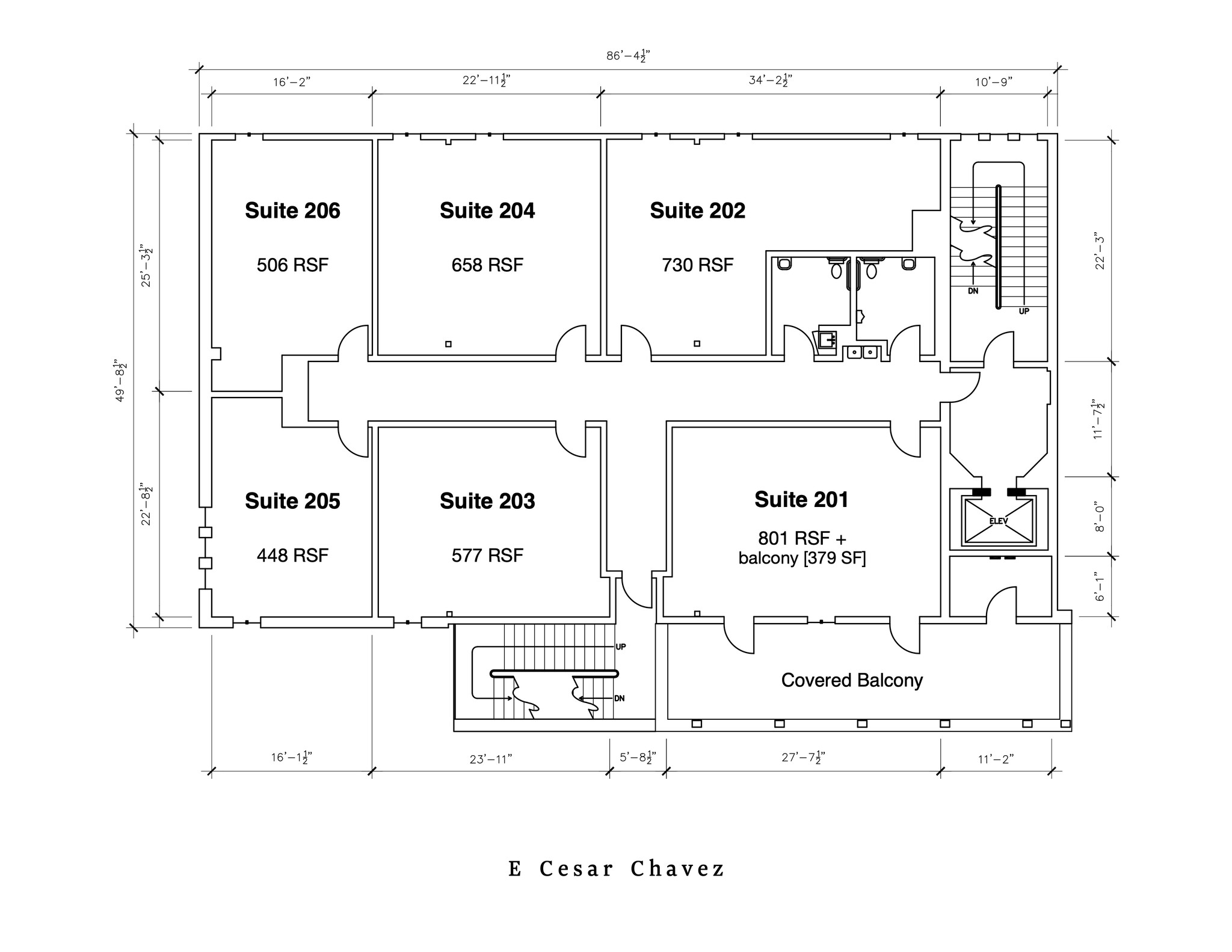 1901 E Cesar Chavez St, Austin, TX à louer Plan d’étage– Image 1 sur 1