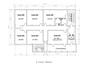 1901 E Cesar Chavez St, Austin, TX à louer Plan d’étage– Image 1 sur 1