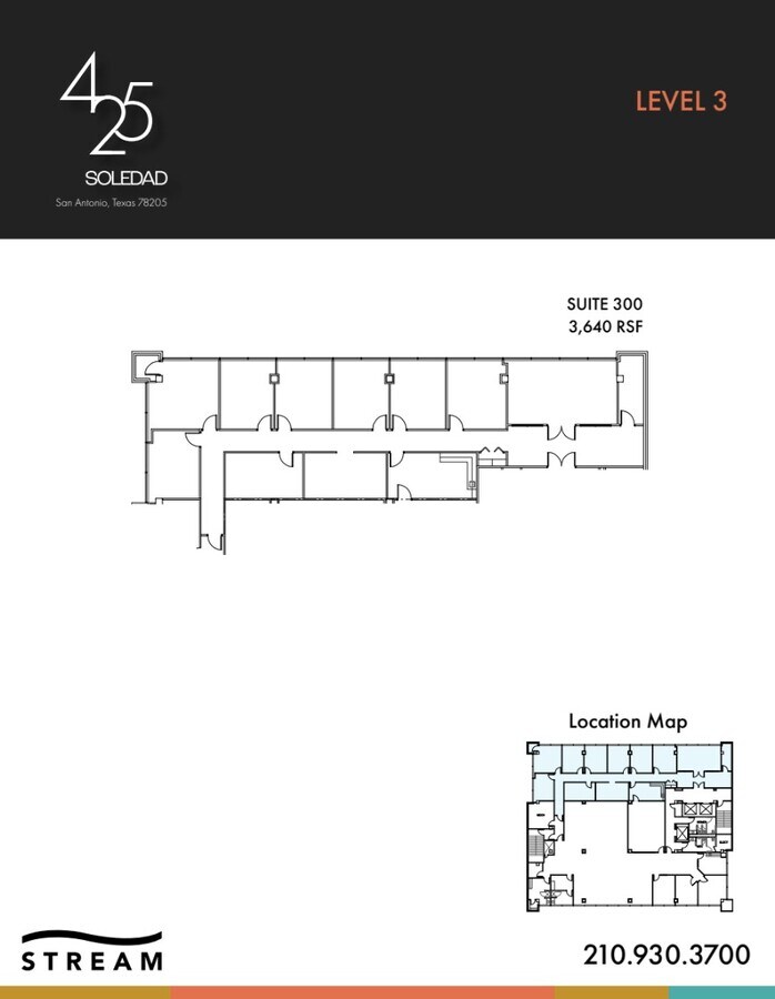 425 Soledad St, San Antonio, TX 78205 - Lot 3 -  - Plan d’étage - Image 1 of 2