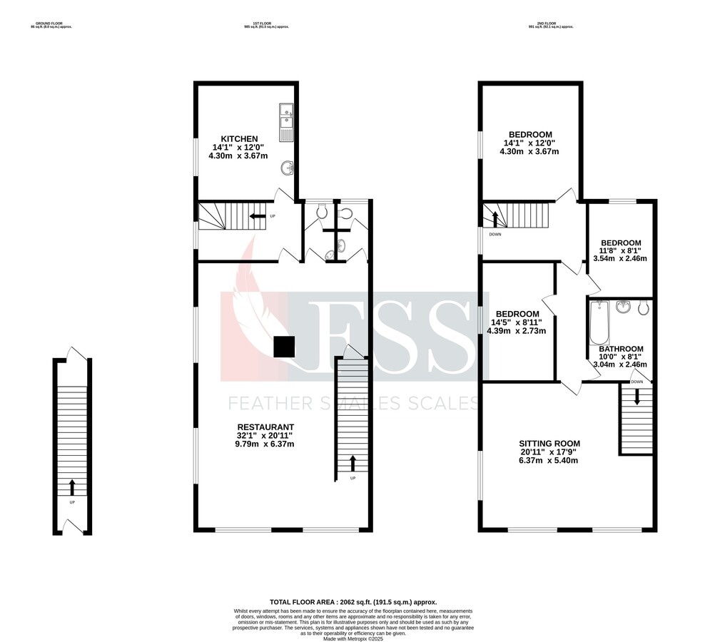 High Street, Harrogate, NYK HG3 5AP - Lot 1st -2nd - - Plan d’étage - Image 1 of 11