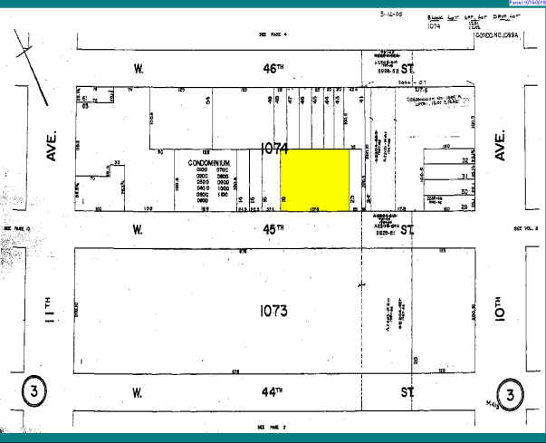 517-525 W 45th St, New York, NY à louer - Plan cadastral – Image 3 sur 7