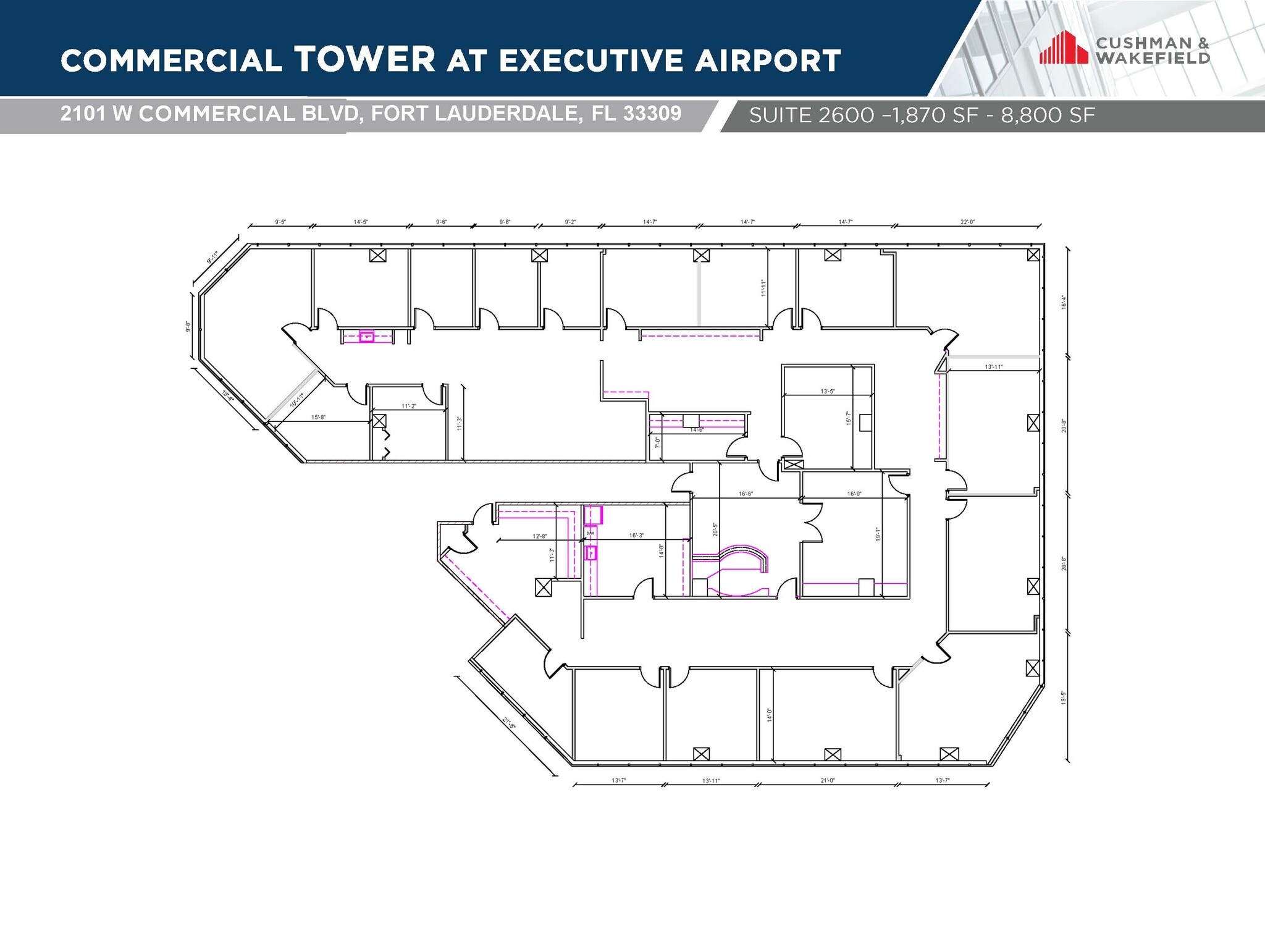 2101 W Commercial Blvd, Fort Lauderdale, FL à louer Plan d’étage– Image 1 sur 1