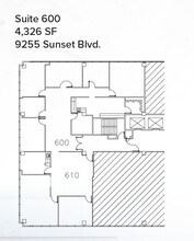 9229 W Sunset Blvd, West Hollywood, CA à louer Plan d’étage– Image 1 sur 1