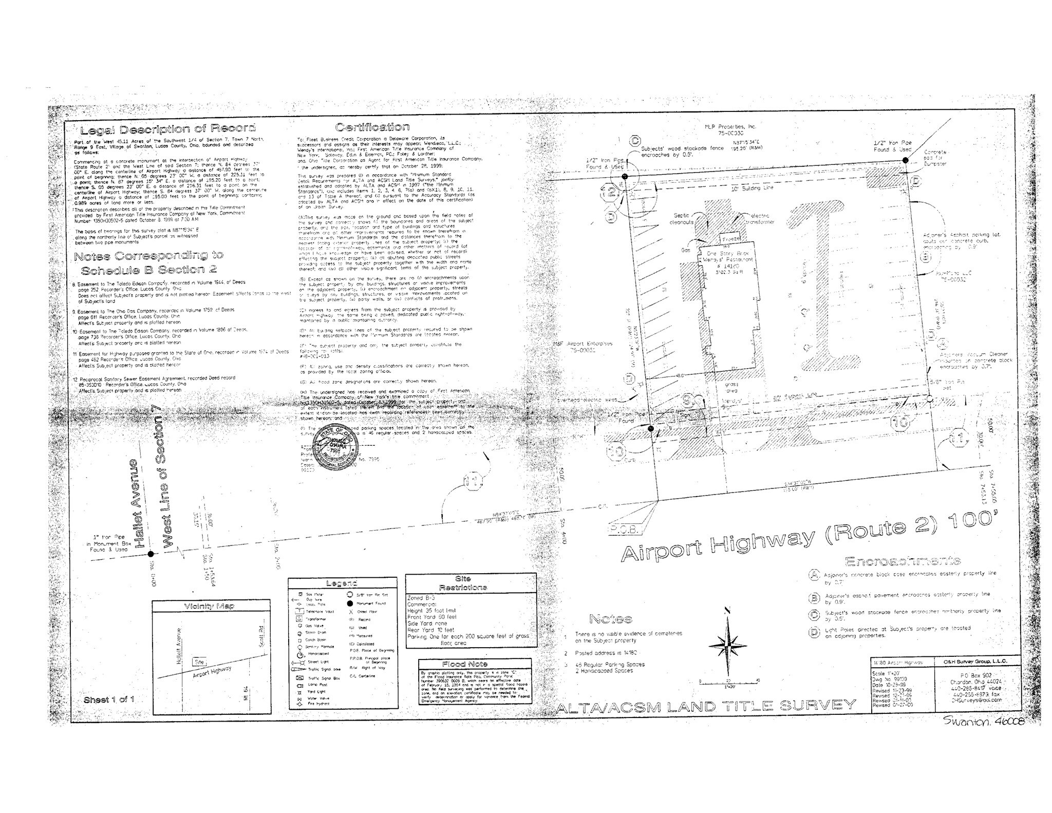 14180 Airport Hwy, Swanton, OH à louer Plan de site– Image 1 sur 1