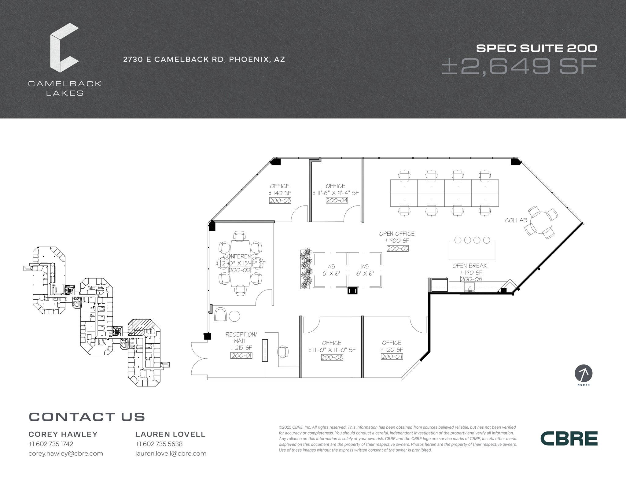 2850 E Camelback Rd, Phoenix, AZ à louer Plan de site– Image 1 sur 2