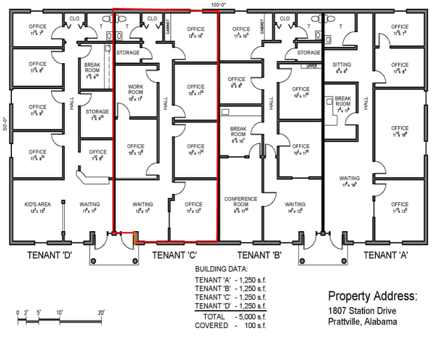 1807 Station Dr, Prattville, AL à louer Plan d’étage– Image 1 sur 1
