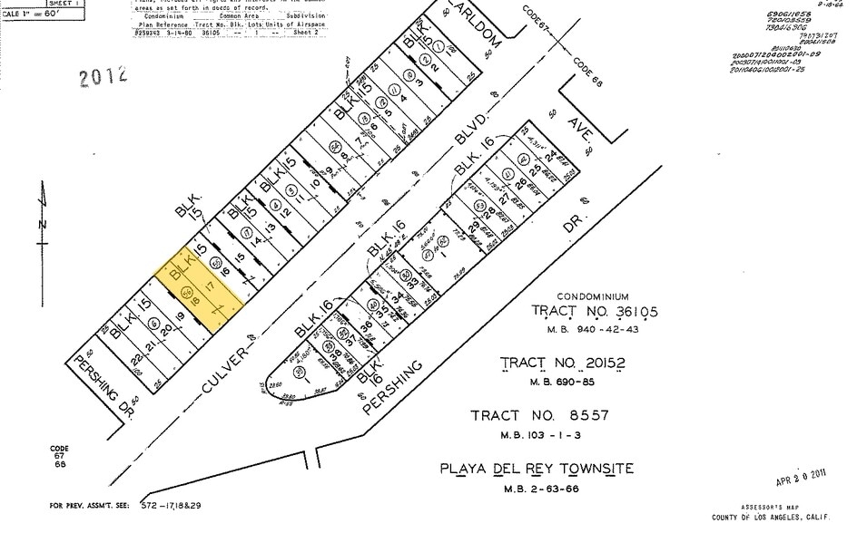 311 Culver Blvd, Playa del Rey, CA à vendre - Plan cadastral – Image 2 sur 2
