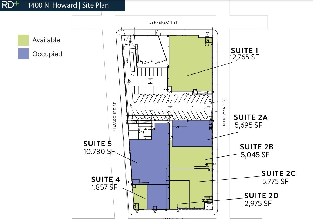 1400 N Howard St, Philadelphia, PA à louer Plan de site– Image 1 sur 1