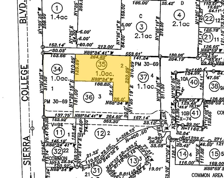 8735 Sierra College Blvd, Roseville, CA à louer - Plan cadastral – Image 2 sur 4