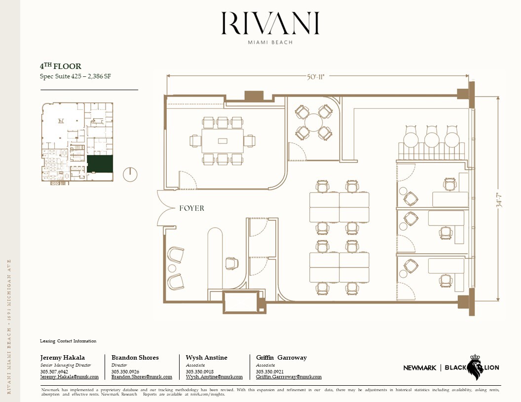 1691 Michigan Ave, Miami Beach, FL à louer Plan d’étage– Image 1 sur 1