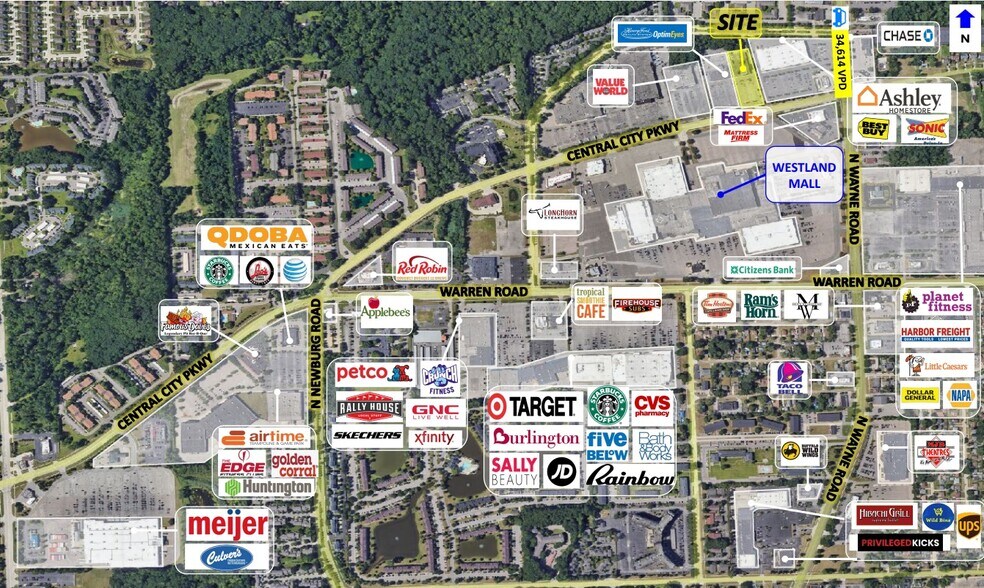 35150 Central City Pky, Westland, MI à louer - Aérien – Image 2 sur 3