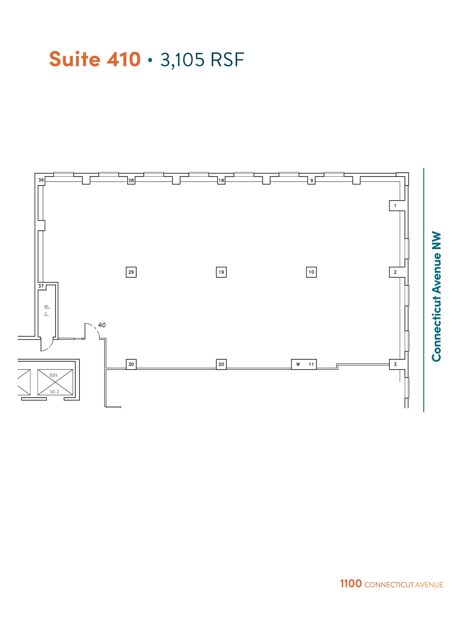 1100 Connecticut Ave NW, Washington, DC à louer Plan d’étage– Image 1 sur 3