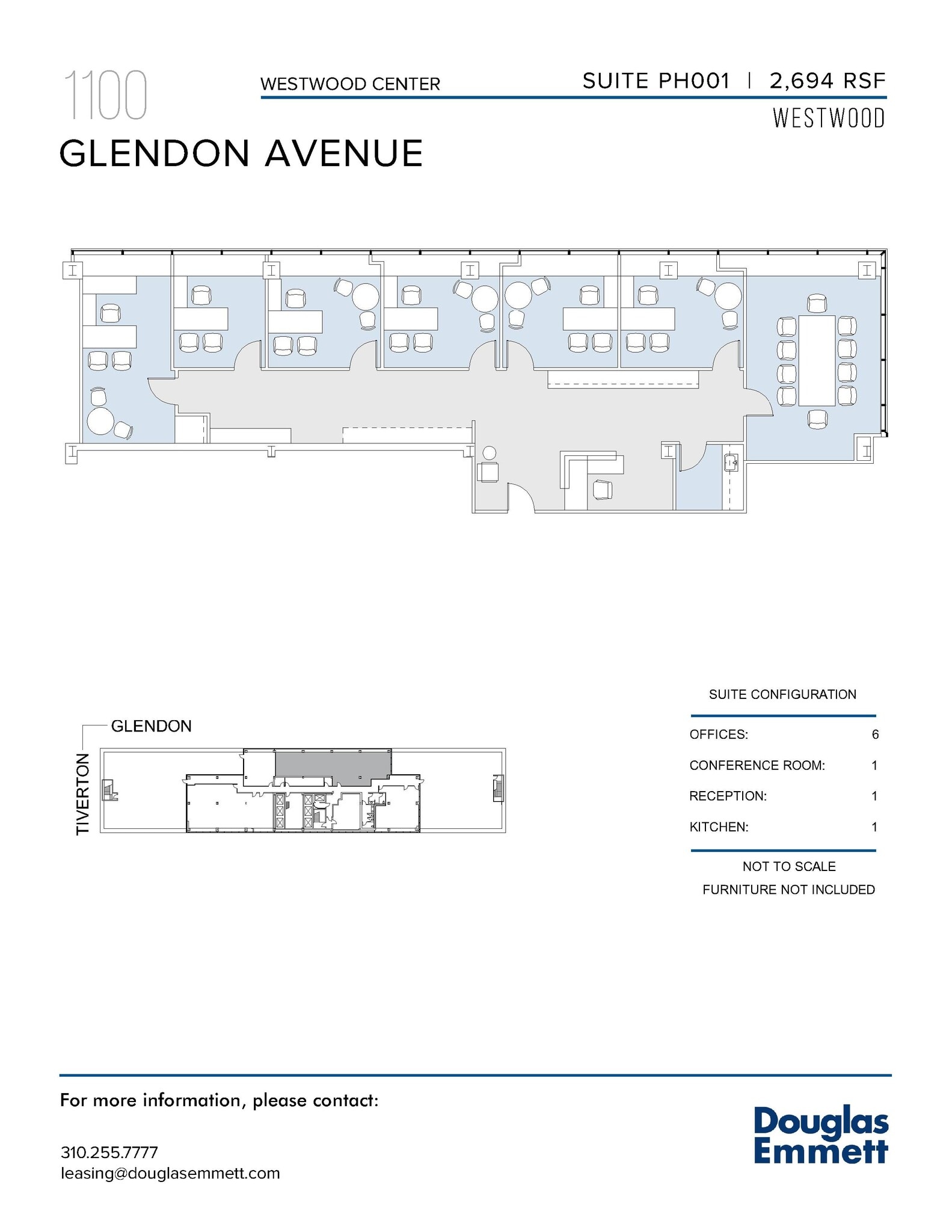 1100 Glendon Ave, Los Angeles, CA à louer Plan d’étage– Image 1 sur 1