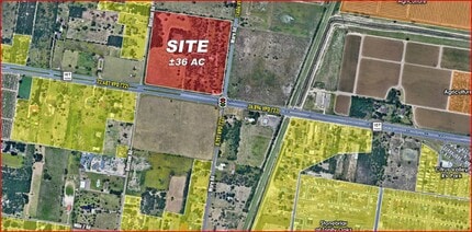 Highway 107, McAllen, TX - Vue aérienne vue de carte - Image1
