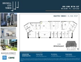 80 SW 8th St, Miami, FL à louer Plan de site– Image 2 sur 13