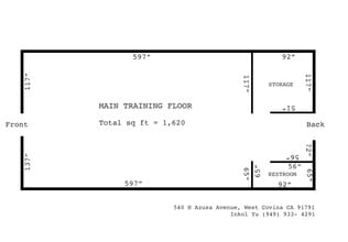 532-540 N Azusa Ave, West Covina, CA à louer Plan d’étage– Image 2 sur 11