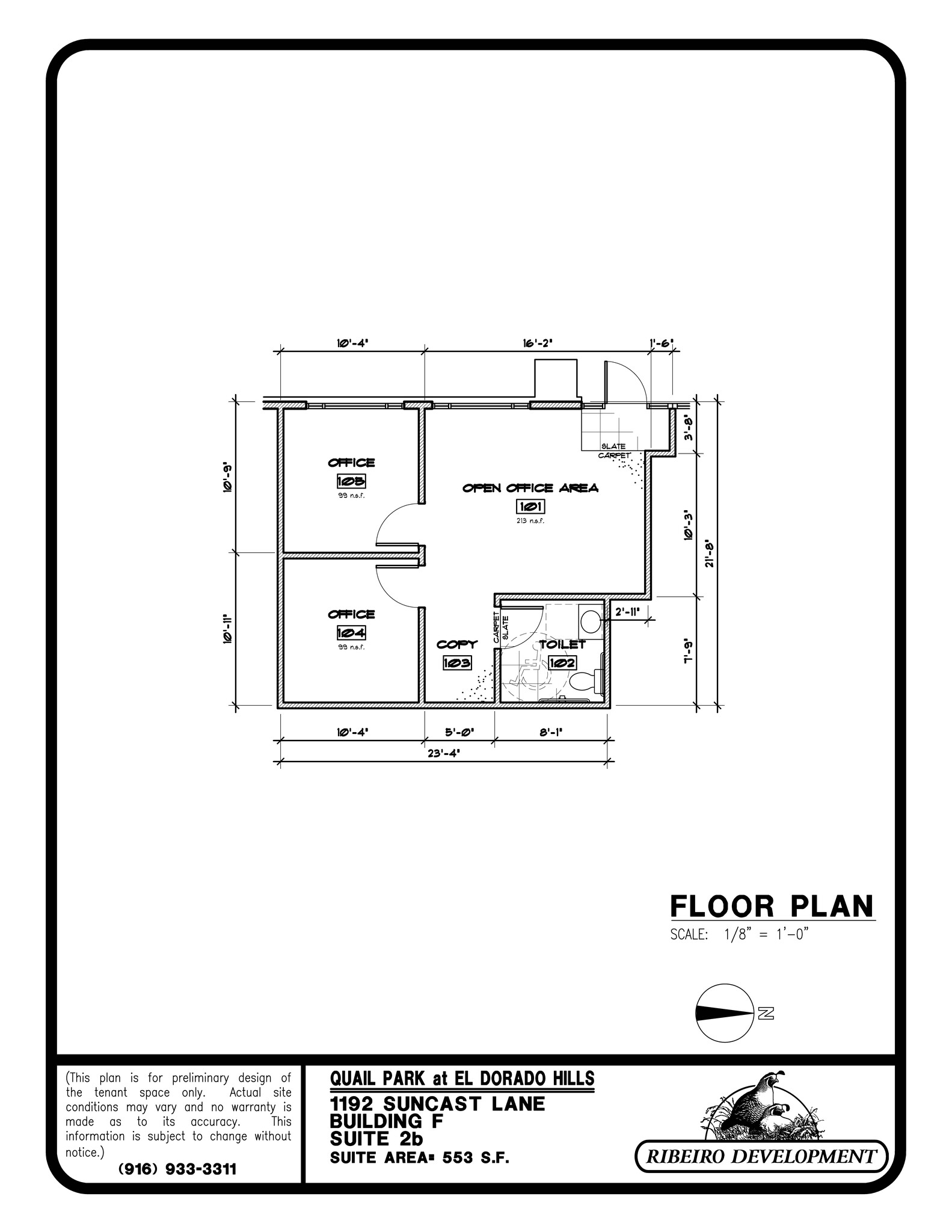 1192-1194 Suncast Ln, El Dorado Hills, CA à louer Plan d’étage– Image 1 sur 1