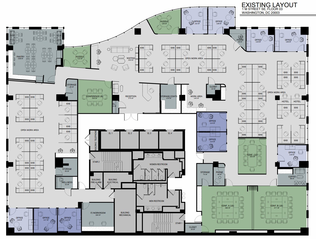 1 M St SE, Washington, DC à louer Plan d’étage– Image 1 sur 1
