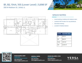 330-1 Madison St, Joliet, IL à louer Plan d’étage– Image 1 sur 1