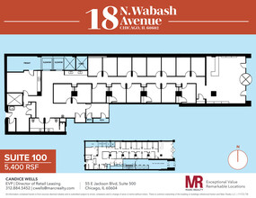 18 N Wabash Ave, Chicago, IL à louer Plan d’étage– Image 1 sur 11