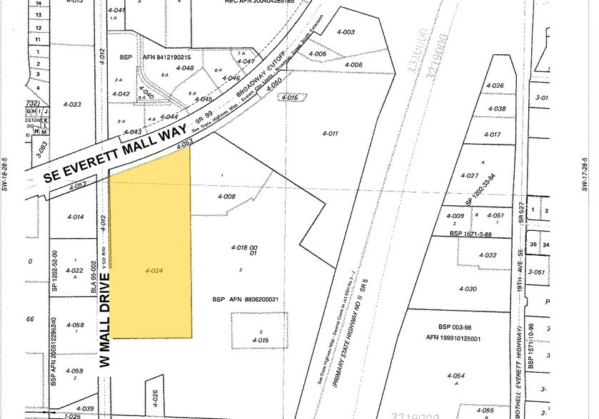 1302 SE Everett Mall Way, Everett, WA à louer - Plan cadastral – Image 2 sur 4
