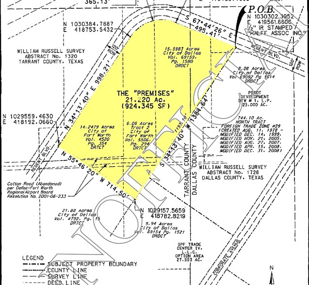 2500 Regent Blvd, Dallas, TX à louer - Plan cadastral – Image 3 sur 4