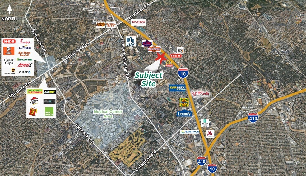 9411 Wurzbach Rd, San Antonio, TX à louer - Aérien – Image 3 sur 4