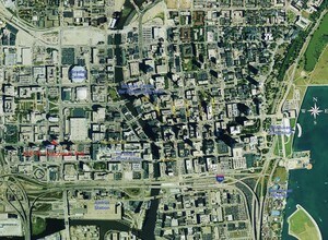 633 W Wisconsin Ave, Milwaukee, WI - VUE AÉRIENNE  vue de carte