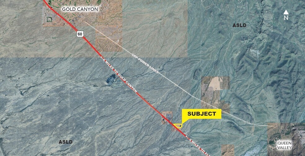 N Of US Rte 60 & E El Camino Viejo Intersection, Gold Canyon, AZ à vendre - Aérien – Image 3 sur 3