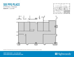 1 PPG Pl, Pittsburgh, PA à louer Plan de site– Image 1 sur 1