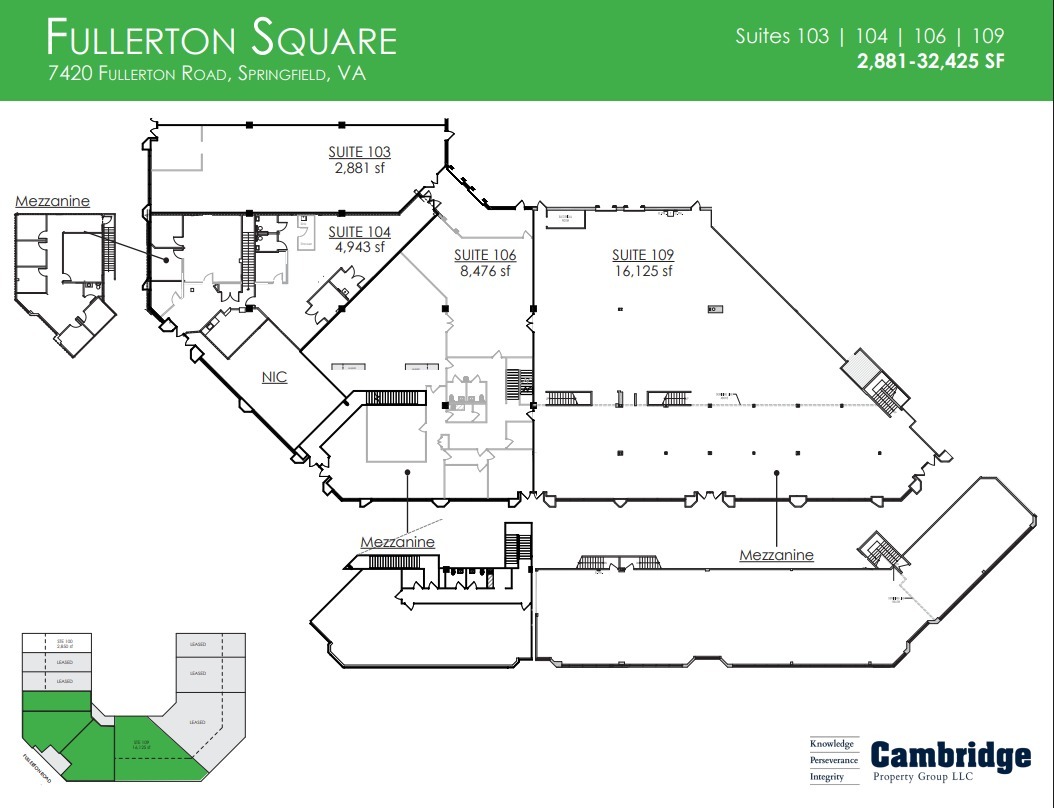 7420 Fullerton Rd, Springfield, VA à louer Plan d’étage– Image 1 sur 1