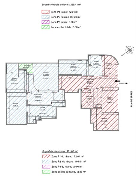 Local commercial dans Paris à louer - Plan d’étage – Image 2 sur 9
