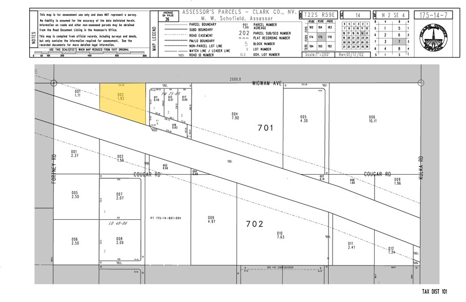 Blue Diamond Rd, Las Vegas, NV à vendre - Plan cadastral – Image 1 sur 4