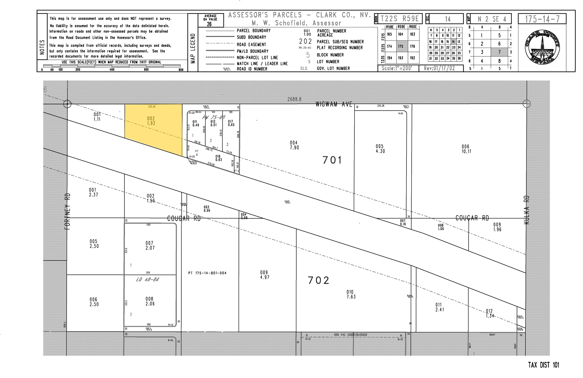 Blue Diamond Rd, Las Vegas, NV à vendre Plan cadastral– Image 1 sur 5