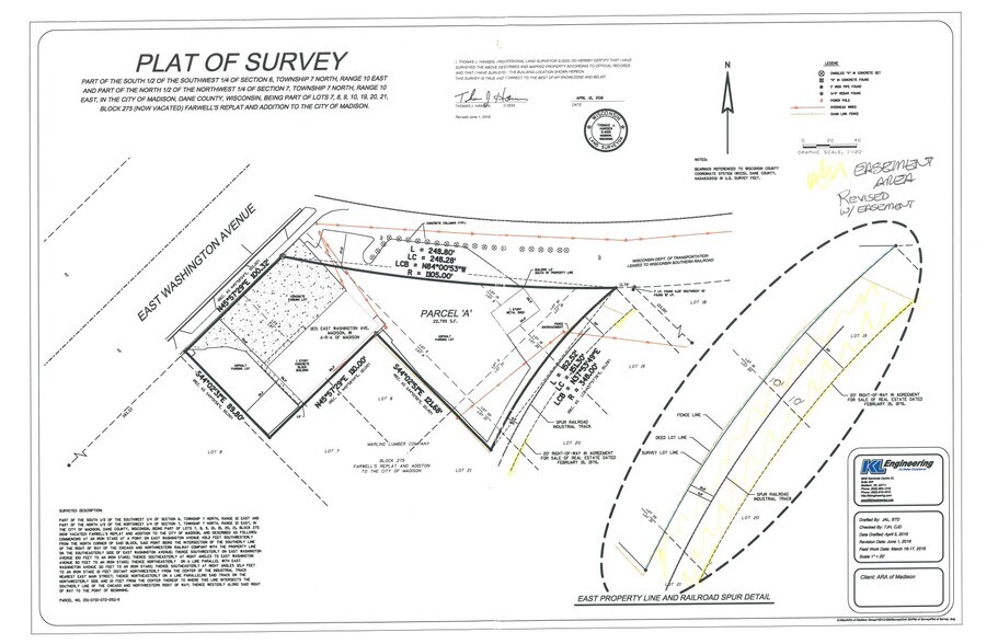 1831 E Washington Ave, Madison, WI à vendre - Plan cadastral – Image 1 sur 8