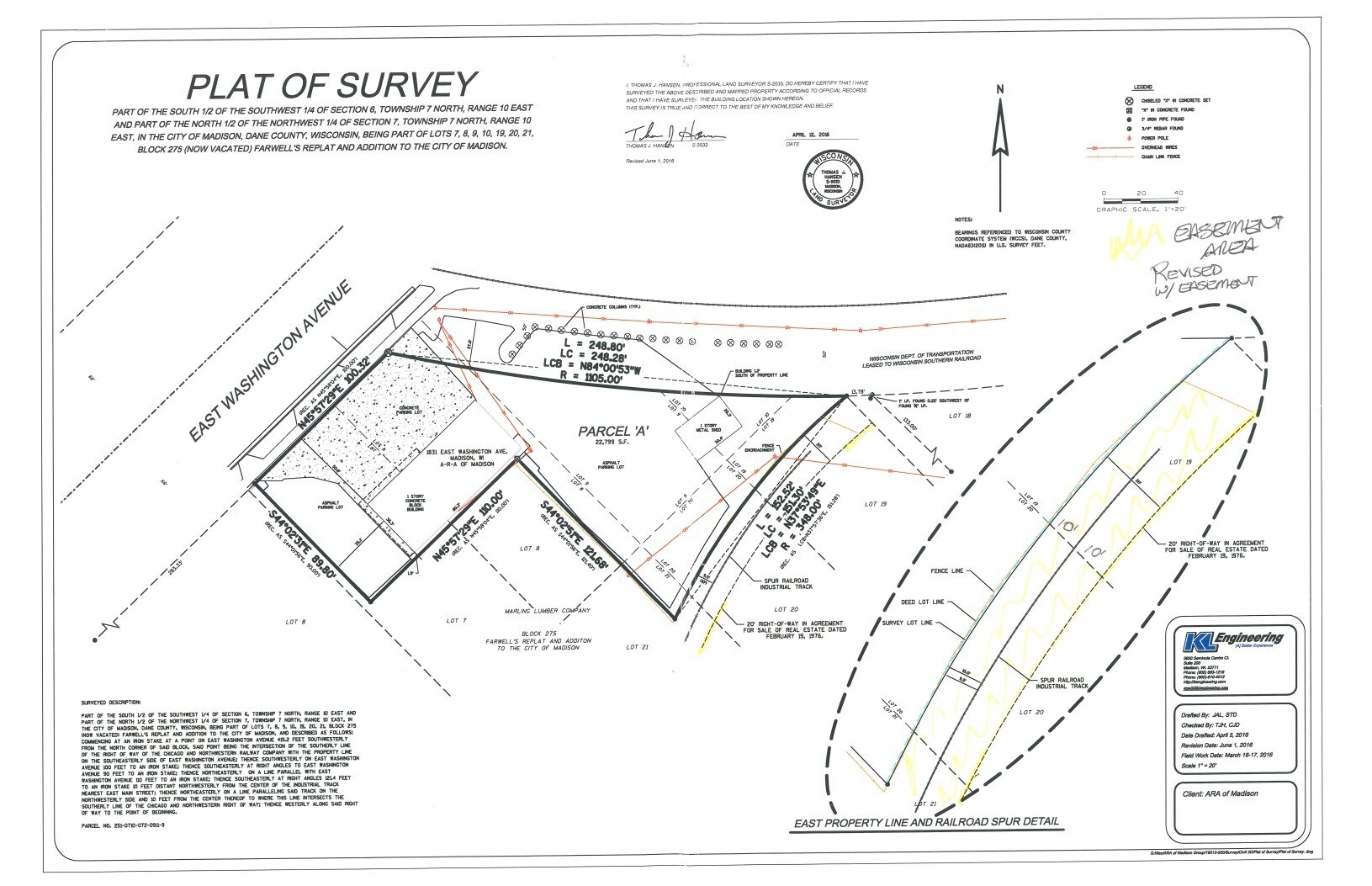 1831 E Washington Ave, Madison, WI à vendre Plan cadastral– Image 1 sur 9