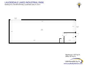 2696 NW 31st Ave, Lauderdale Lakes, FL à louer Plan d’étage– Image 2 sur 2