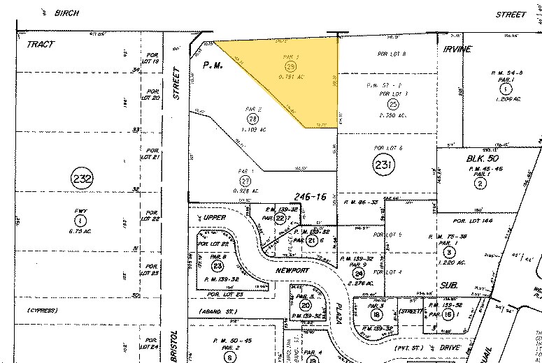 3620 Birch St, Newport Beach, CA à vendre - Plan cadastral – Image 2 sur 10