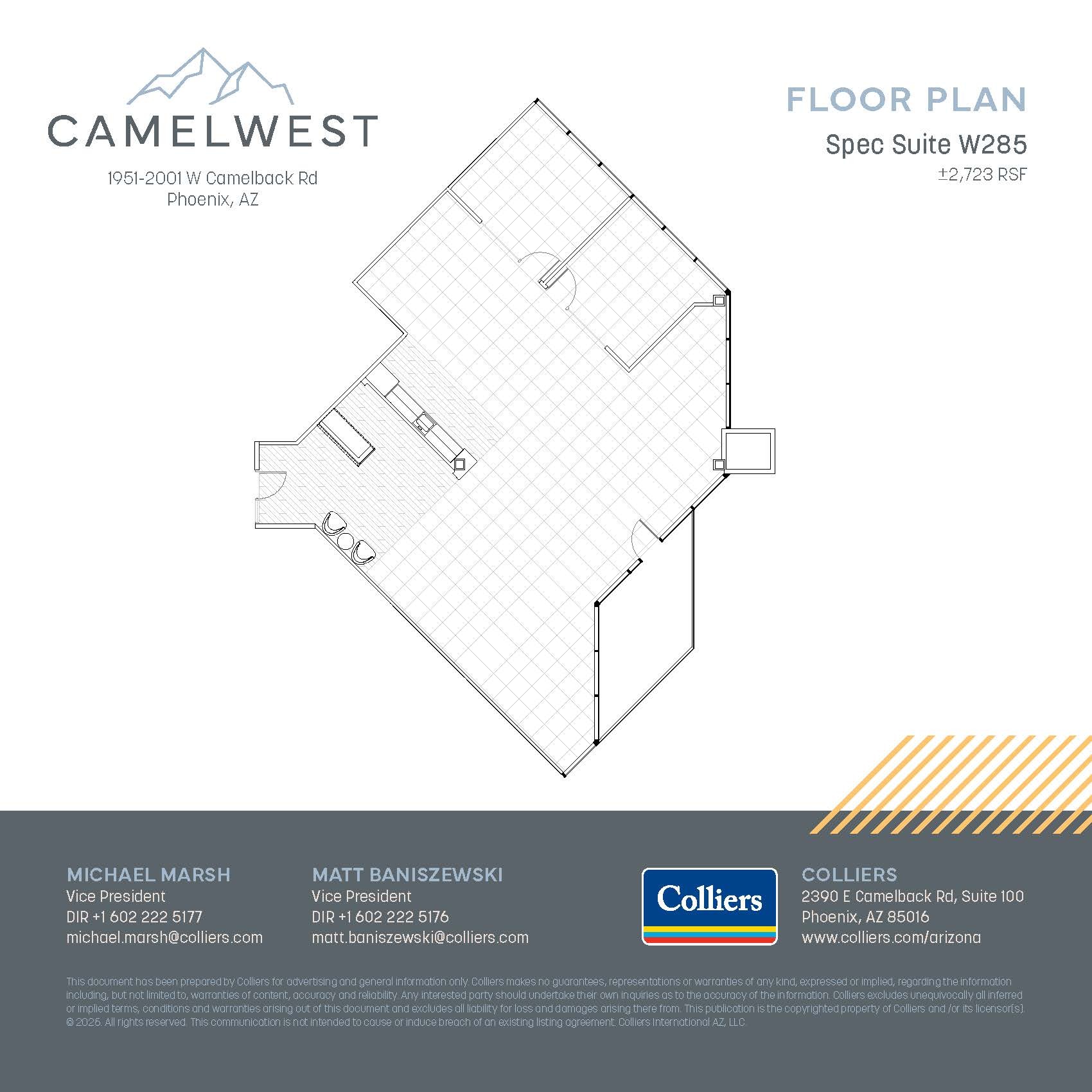 2001 W Camelback Rd, Phoenix, AZ à louer Plan d’étage– Image 1 sur 1